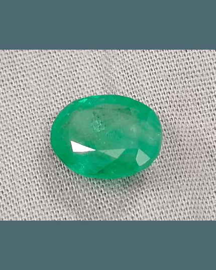 4.13ct Vivid Green Emerald Certified by GSI - SMSGEMS 