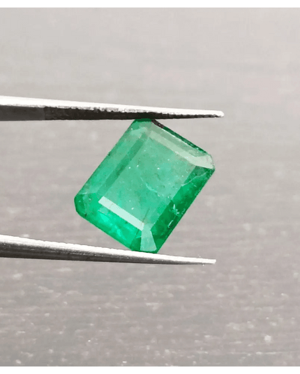 4.20ct Vibrant Green Emerald, 100% Natural Gem - SMSGEMS 