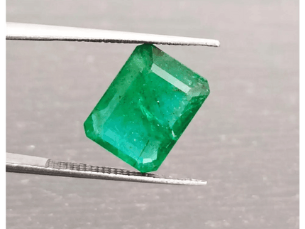 4.20ct Vibrant Green Emerald, 100% Natural Gem - SMSGEMS 