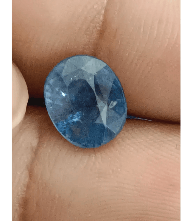 4.25ct IGI Certified Blue Ceylon Sapphire, Natural Gemstone - SMSGEMS 