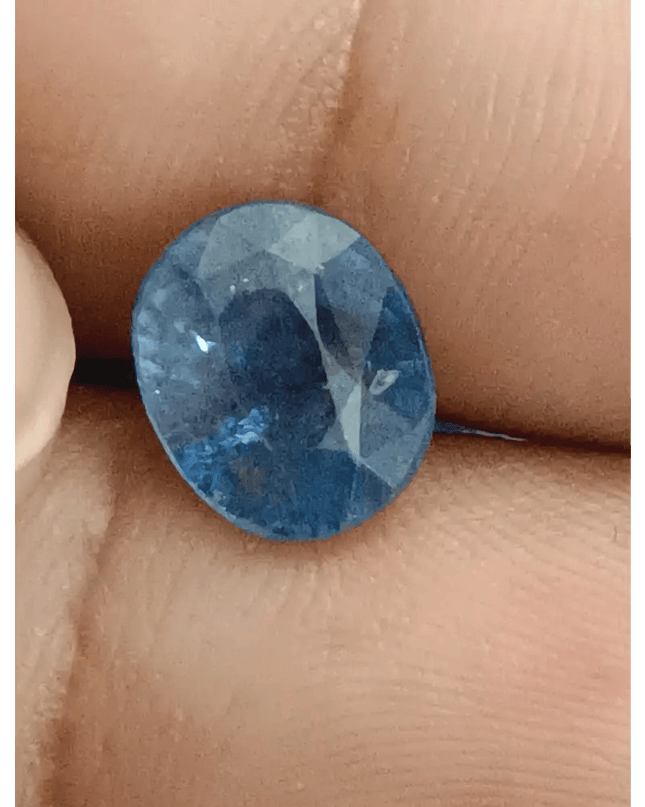4.25ct IGI Certified Blue Ceylon Sapphire, Natural Gemstone - SMSGEMS 