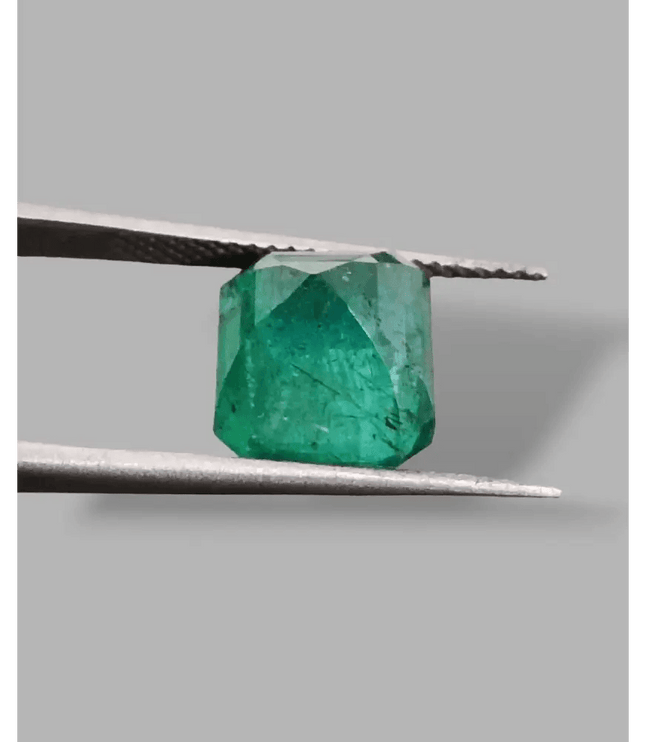 4.36ct Deep Green Zambian Emerald , 100% Natural Earth Mined Gem. - SMSGEMS 