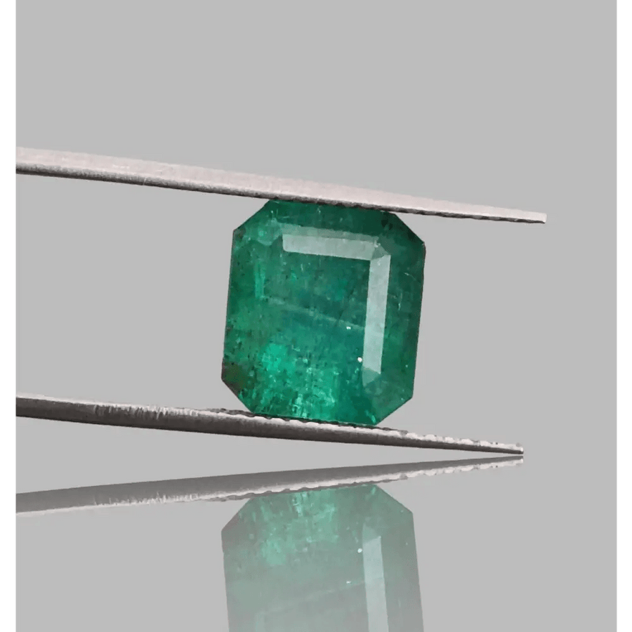 4.36ct Deep Green Zambian Emerald , 100% Natural Earth Mined Gem. - SMSGEMS 