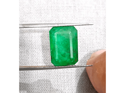4.63ct IGI Certified Deep Green Swat Emerald, 100% Natural Gem - SMSGEMS 