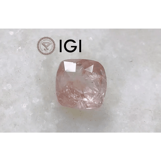 4.66ct IGI Certified Sunrise Padparadscha Sapphire , Natural Untreated Gemstone - SMSGEMS 