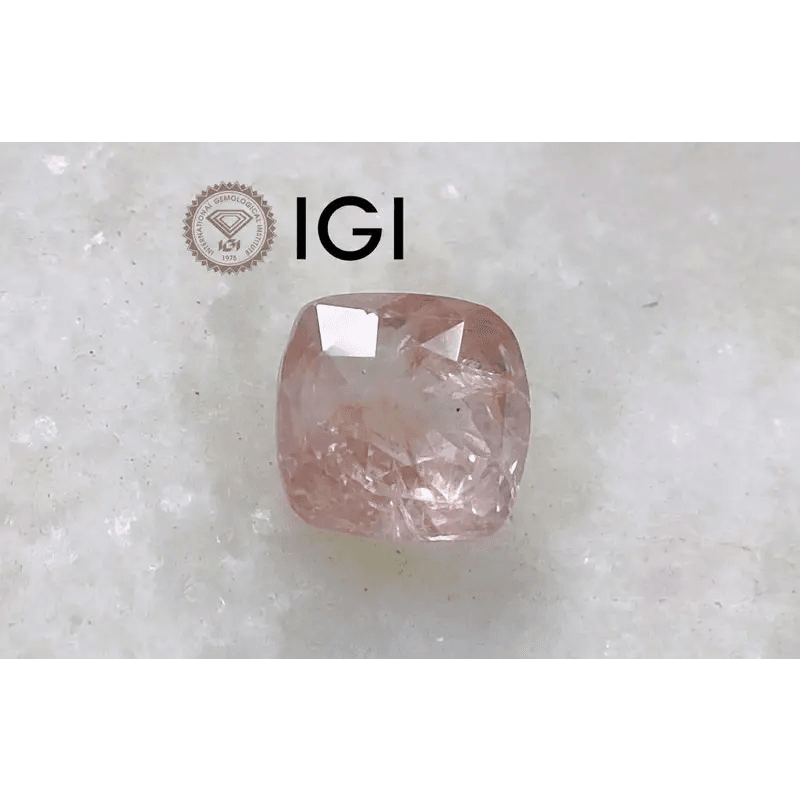 4.66ct IGI Certified Sunrise Padparadscha Sapphire , Natural Untreated Gemstone - SMSGEMS 
