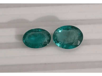 4.76ct Deep bluish Green Emeralds, 100% Natural Gems - SMSGEMS 