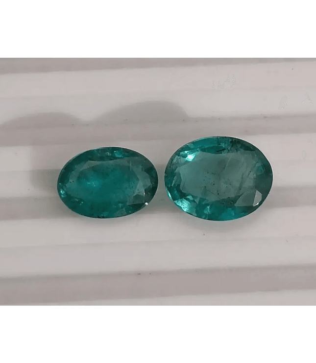 4.76ct Deep bluish Green Emeralds, 100% Natural Gems - SMSGEMS 
