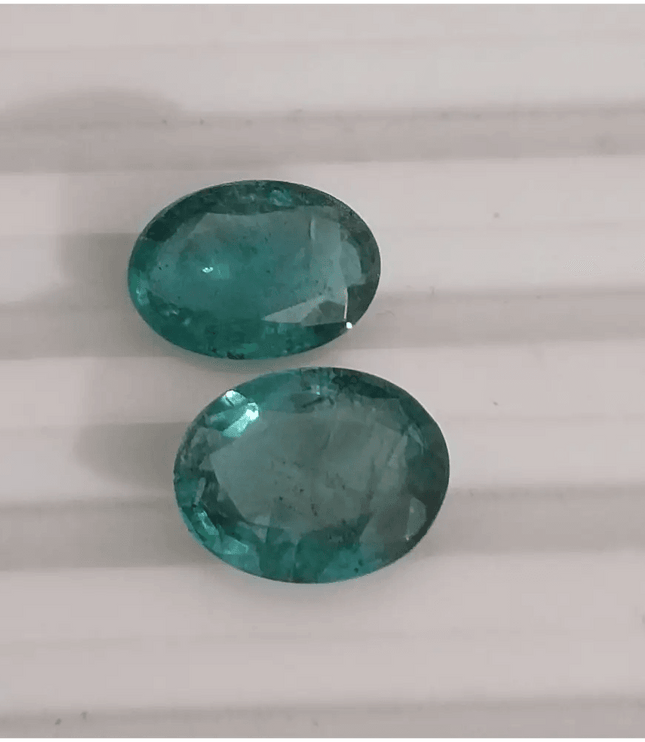 4.76ct Deep bluish Green Emeralds, 100% Natural Gems - SMSGEMS 