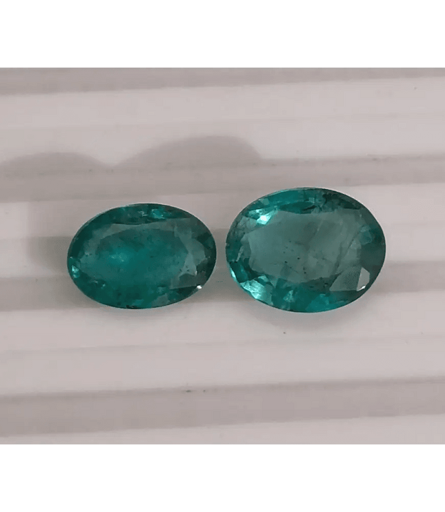 4.76ct Deep bluish Green Emeralds, 100% Natural Gems - SMSGEMS 