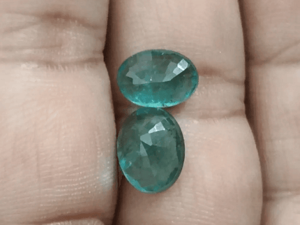 4.76ct Deep bluish Green Emeralds, 100% Natural Gems - SMSGEMS 
