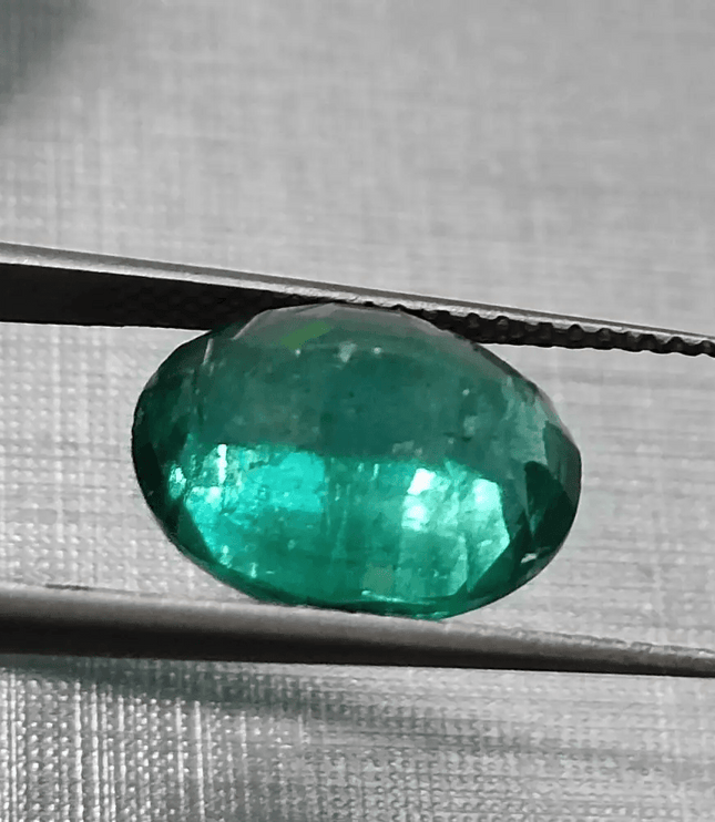 4.84ct Deep Sea Green Zambian Emerald, 100% Natural Gem - SMSGEMS 