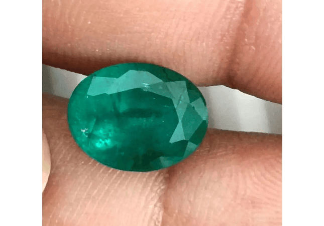 4.84ct Deep Sea Green Zambian Emerald, 100% Natural Gem - SMSGEMS 