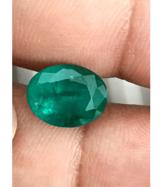 4.84ct Deep Sea Green Zambian Emerald, 100% Natural Gem - SMSGEMS 