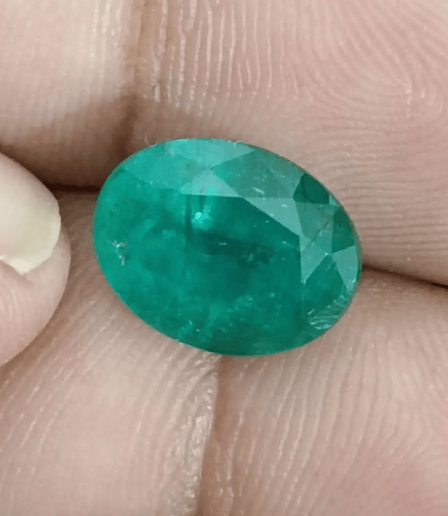 4.84ct Deep Sea Green Zambian Emerald, 100% Natural Gem - SMSGEMS 