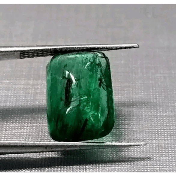 5.23ct Sugarloaf Cut Emerald, 100% Natural Gem - SMSGEMS 