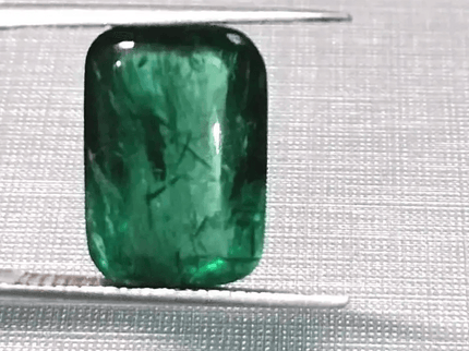 5.23ct Sugarloaf Cut Emerald, 100% Natural Gem - SMSGEMS 