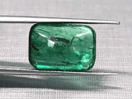 5.23ct Sugarloaf Cut Emerald, 100% Natural Gem - SMSGEMS 