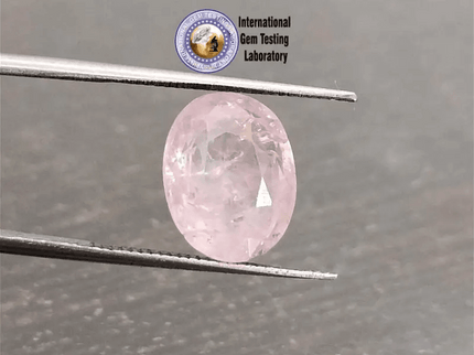 5.24ct Certified Pink Ceylon Sapphire, Natural untreated Gemstone - SMSGEMS 