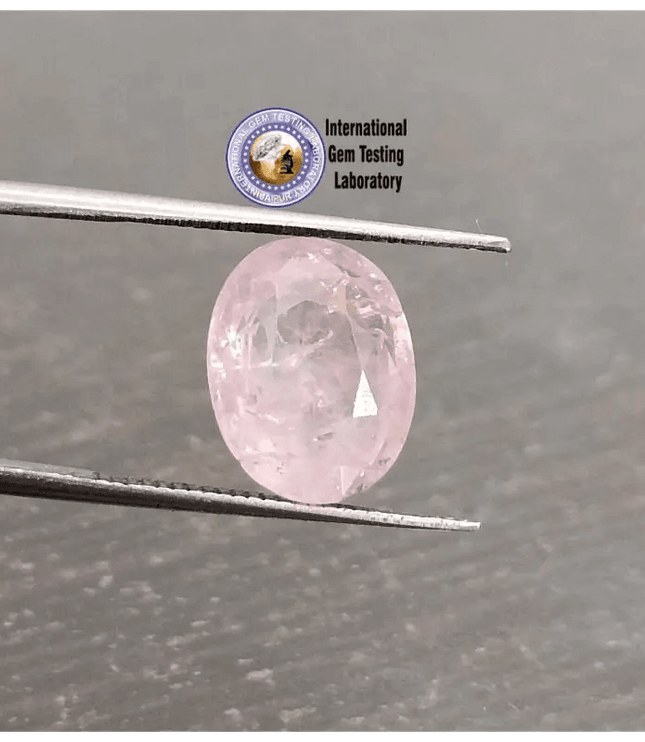 5.24ct Certified Pink Ceylon Sapphire, Natural untreated Gemstone - SMSGEMS 