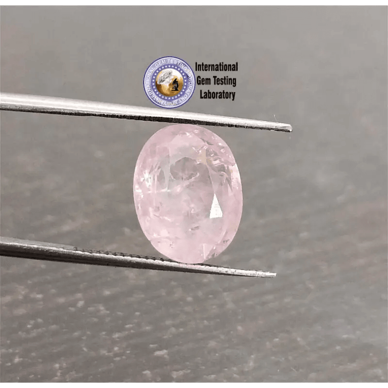 5.24ct Certified Pink Ceylon Sapphire, Natural untreated Gemstone - SMSGEMS 