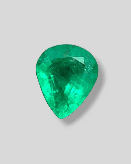 5.54ct Colombian IGI Certified Pear Cut Earth Mined Emerald, 100% Natural Gem. Beautiful Real Colombian Emerald. - SMSGEMS 