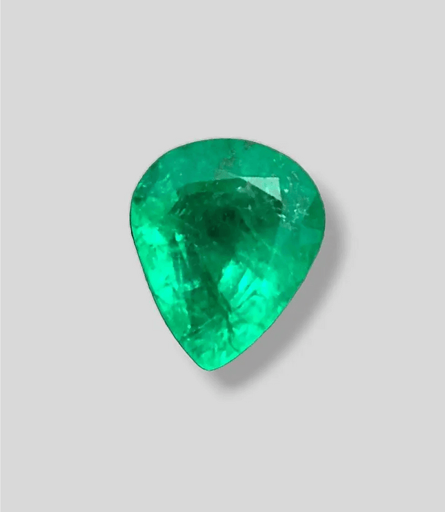 5.54ct Colombian IGI Certified Pear Cut Earth Mined Emerald, 100% Natural Gem. Beautiful Real Colombian Emerald. - SMSGEMS 