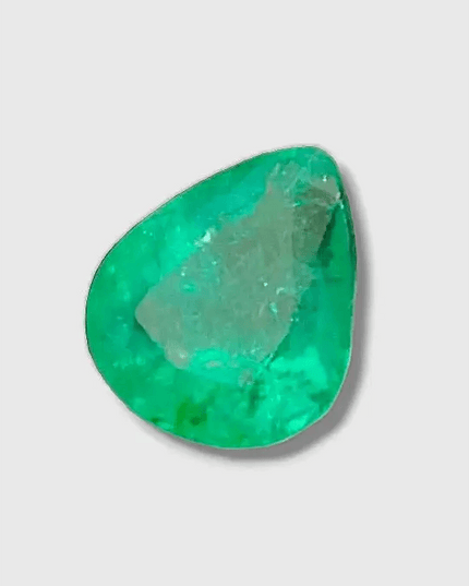 5.54ct Colombian IGI Certified Pear Cut Earth Mined Emerald, 100% Natural Gem. Beautiful Real Colombian Emerald. - SMSGEMS 