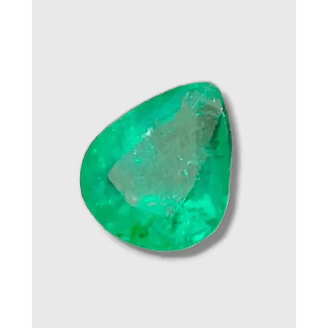 5.54ct Colombian IGI Certified Pear Cut Earth Mined Emerald, 100% Natural Gem. Beautiful Real Colombian Emerald. - SMSGEMS 