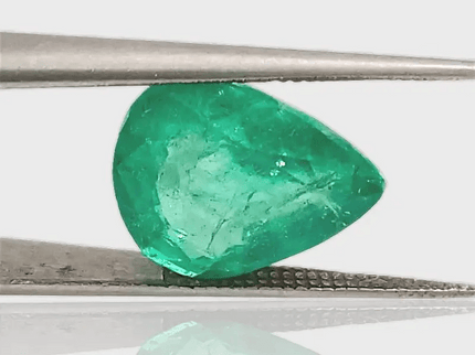 5.54ct Colombian IGI Certified Pear Cut Earth Mined Emerald, 100% Natural Gem. Beautiful Real Colombian Emerald. - SMSGEMS 