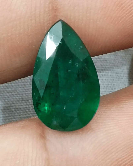 5.81ct Vivid Deep Green Emerald, Natural Earth Mined Gemstone - SMSGEMS 