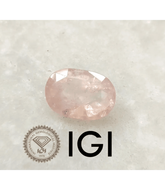 5.83ct IGI Certified Rare Padparadscha Oval Cut Ceylon Sapphire, Natural Earth Mined untreated Gemstone - SMSGEMS 