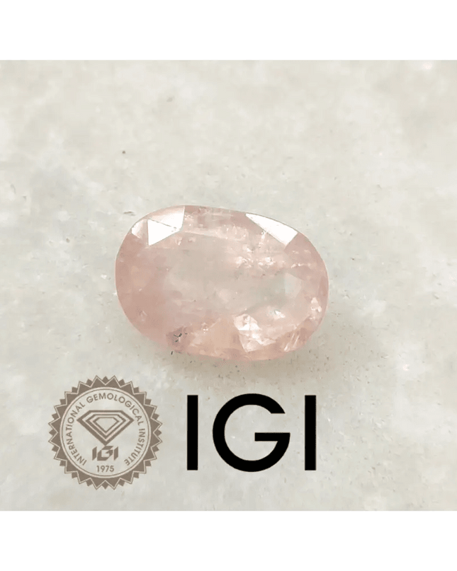 5.83ct IGI Certified Rare Padparadscha Oval Cut Ceylon Sapphire, Natural Earth Mined untreated Gemstone - SMSGEMS 