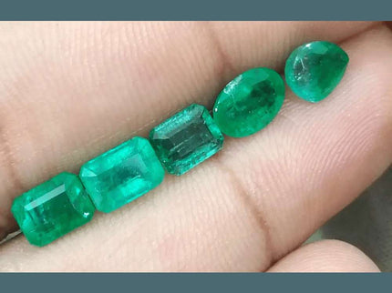 5.92ct Zambian Emerald Parcel, Natural Earth Mined Gemstones - SMSGEMS 