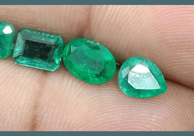 5.92ct Zambian Emerald Parcel, Natural Earth Mined Gemstones - SMSGEMS 