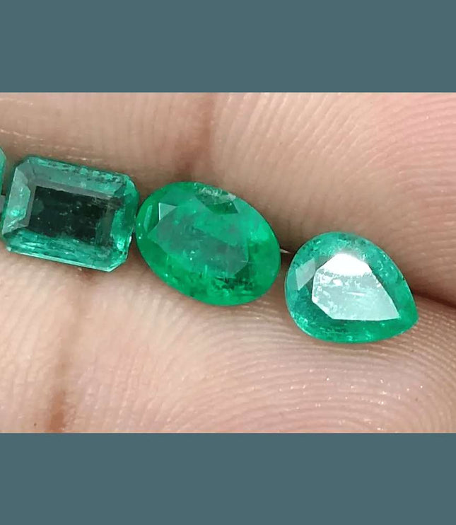 5.92ct Zambian Emerald Parcel, Natural Earth Mined Gemstones - SMSGEMS 