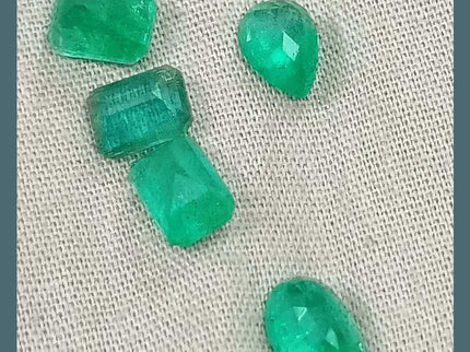 5.92ct Zambian Emerald Parcel, Natural Earth Mined Gemstones - SMSGEMS 