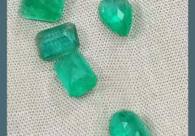 5.92ct Zambian Emerald Parcel, Natural Earth Mined Gemstones - SMSGEMS 