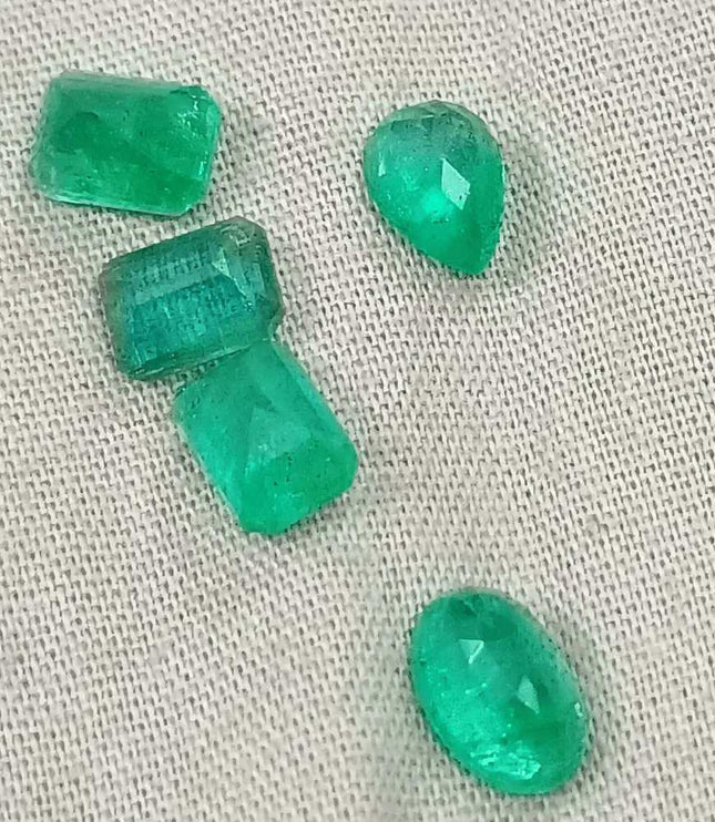 5.92ct Zambian Emerald Parcel, Natural Earth Mined Gemstones - SMSGEMS 