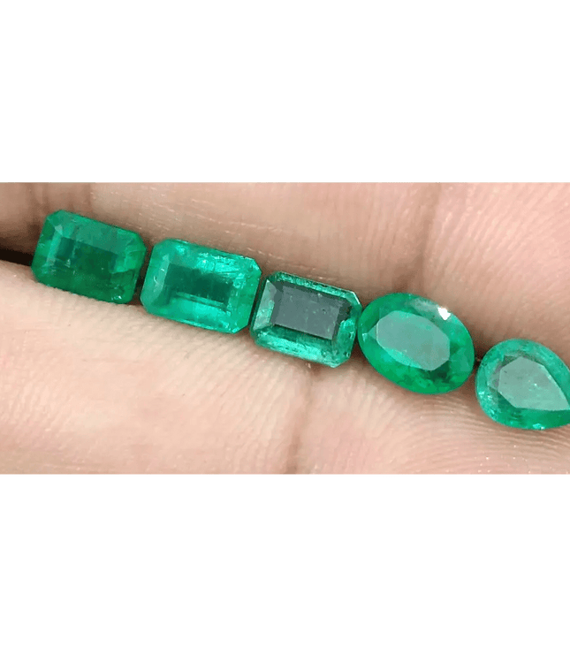 5.92ct Zambian Emerald Parcel, Natural Earth Mined Gemstones - SMSGEMS 