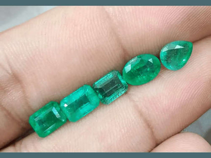 5.92ct Zambian Emerald Parcel, Natural Earth Mined Gemstones - SMSGEMS 