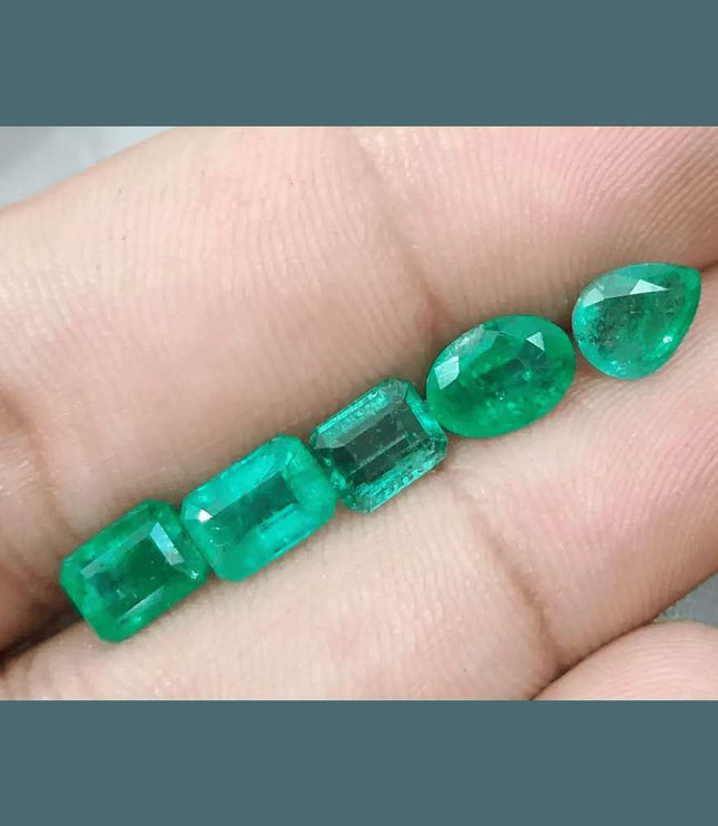 5.92ct Zambian Emerald Parcel, Natural Earth Mined Gemstones - SMSGEMS 