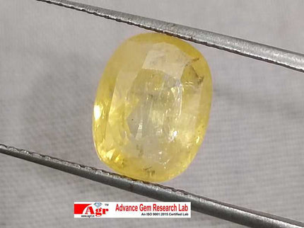 Yellow Sapphire 4.16ct Certified Natural unheated Loose Gemstone