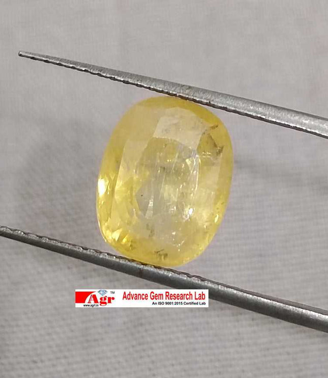Yellow Sapphire 4.16ct Certified Natural unheated Loose Gemstone