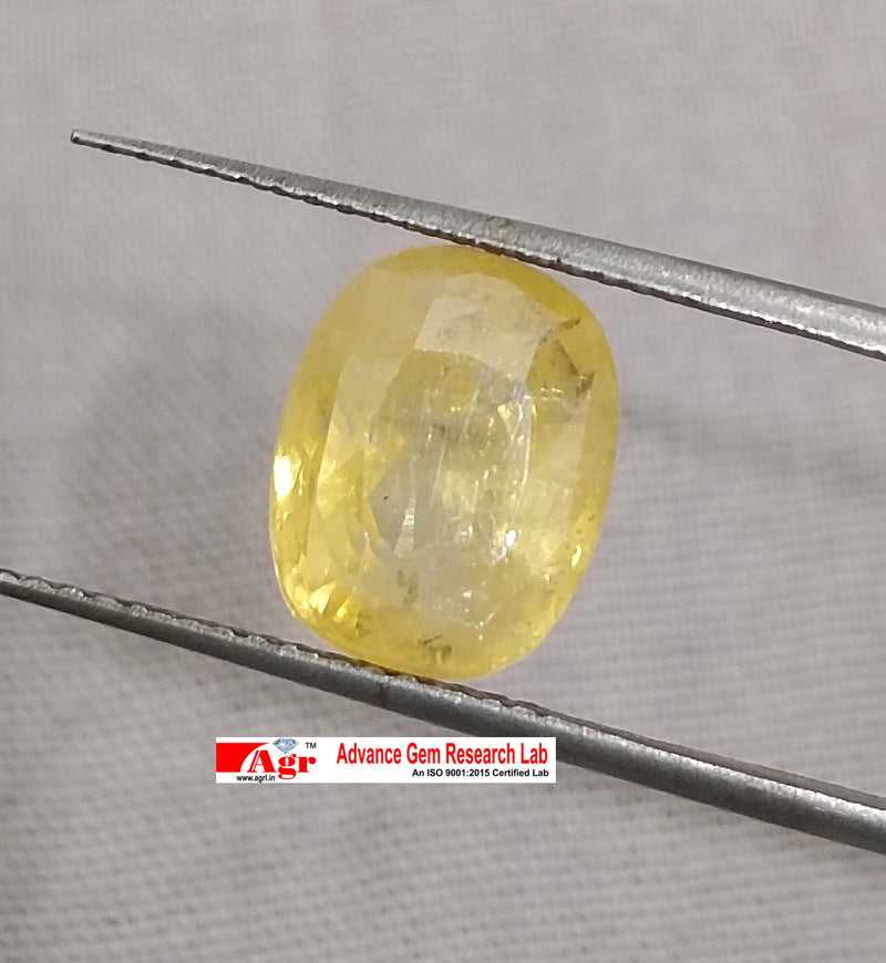 Yellow Sapphire 4.16ct Certified Natural unheated Loose Gemstone