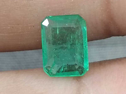 GSI Certified 1.26ct Zambian Emerald, Natural earth mined Gemstone