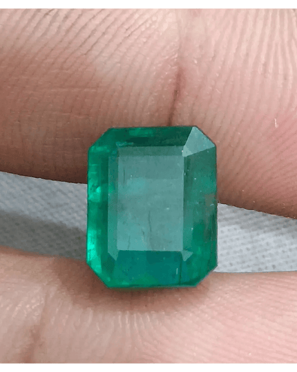 6.17ct Deep Green Zambian Emerald, Natural Gemstone - SMSGEMS 