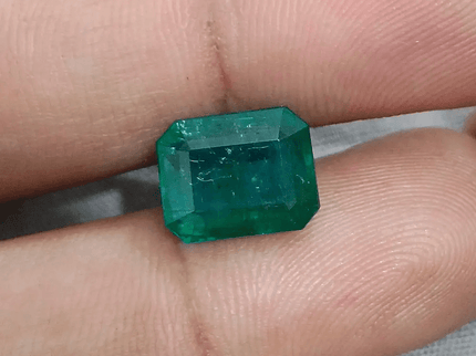 6.17ct Deep Green Zambian Emerald, Natural Gemstone - SMSGEMS 