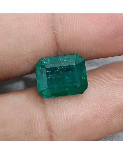 6.17ct Deep Green Zambian Emerald, Natural Gemstone - SMSGEMS 