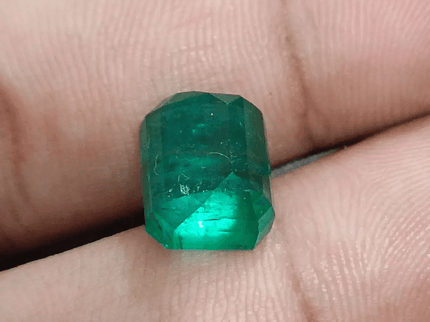 6.17ct Deep Green Zambian Emerald, Natural Gemstone - SMSGEMS 